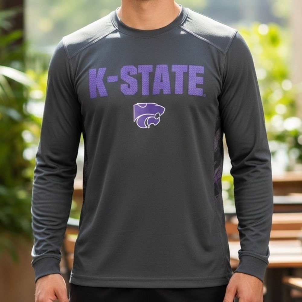 Kansas State Wildcats‎ | Colosseum | Black | Boys | Long Sleeve Athletic Tee | M